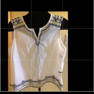 Talbots 100% cotton embroidered shirt